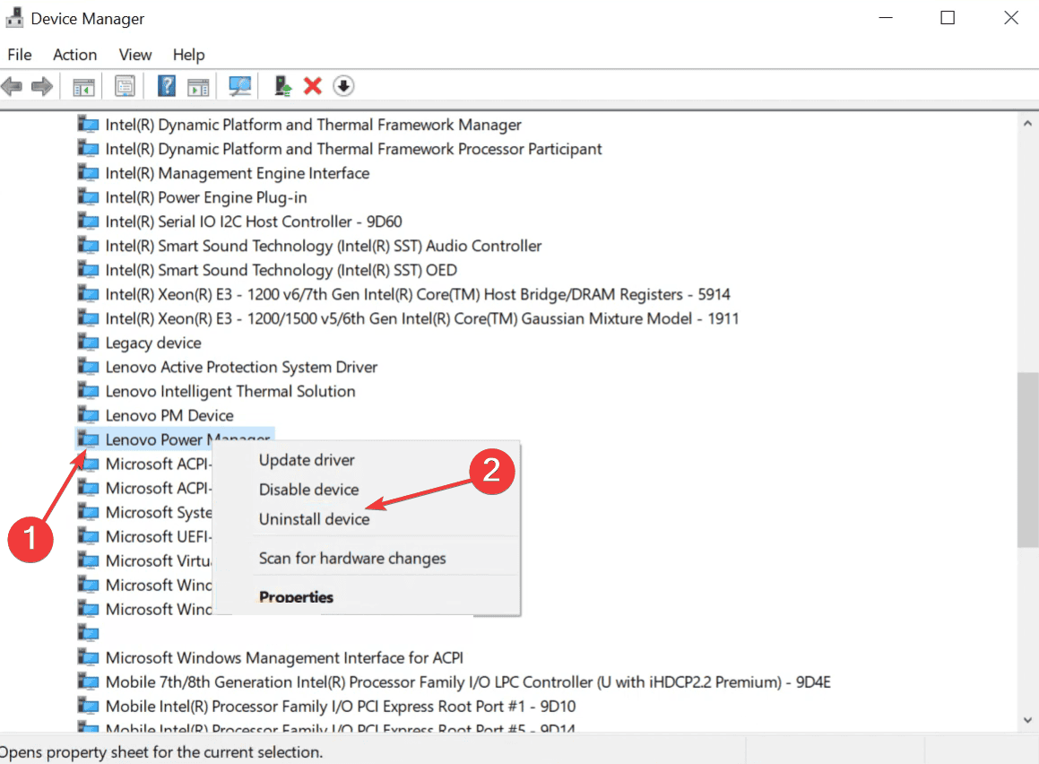 uninstall lenovo power manager to fix PWMTR64V.dll