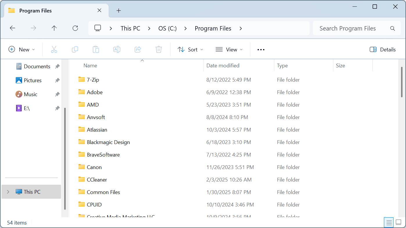 program files