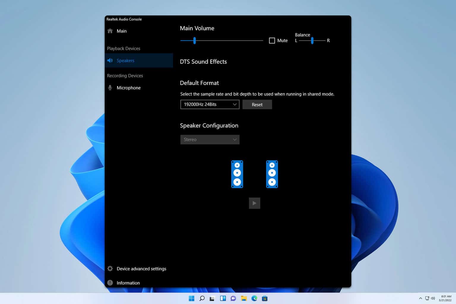 realtek audio console equalizer missing