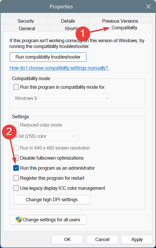 run as admin to fix ERROR_DBG_COMMAND_EXCEPTION