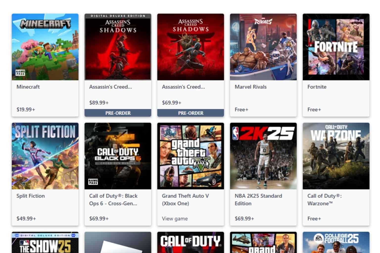 xbox library