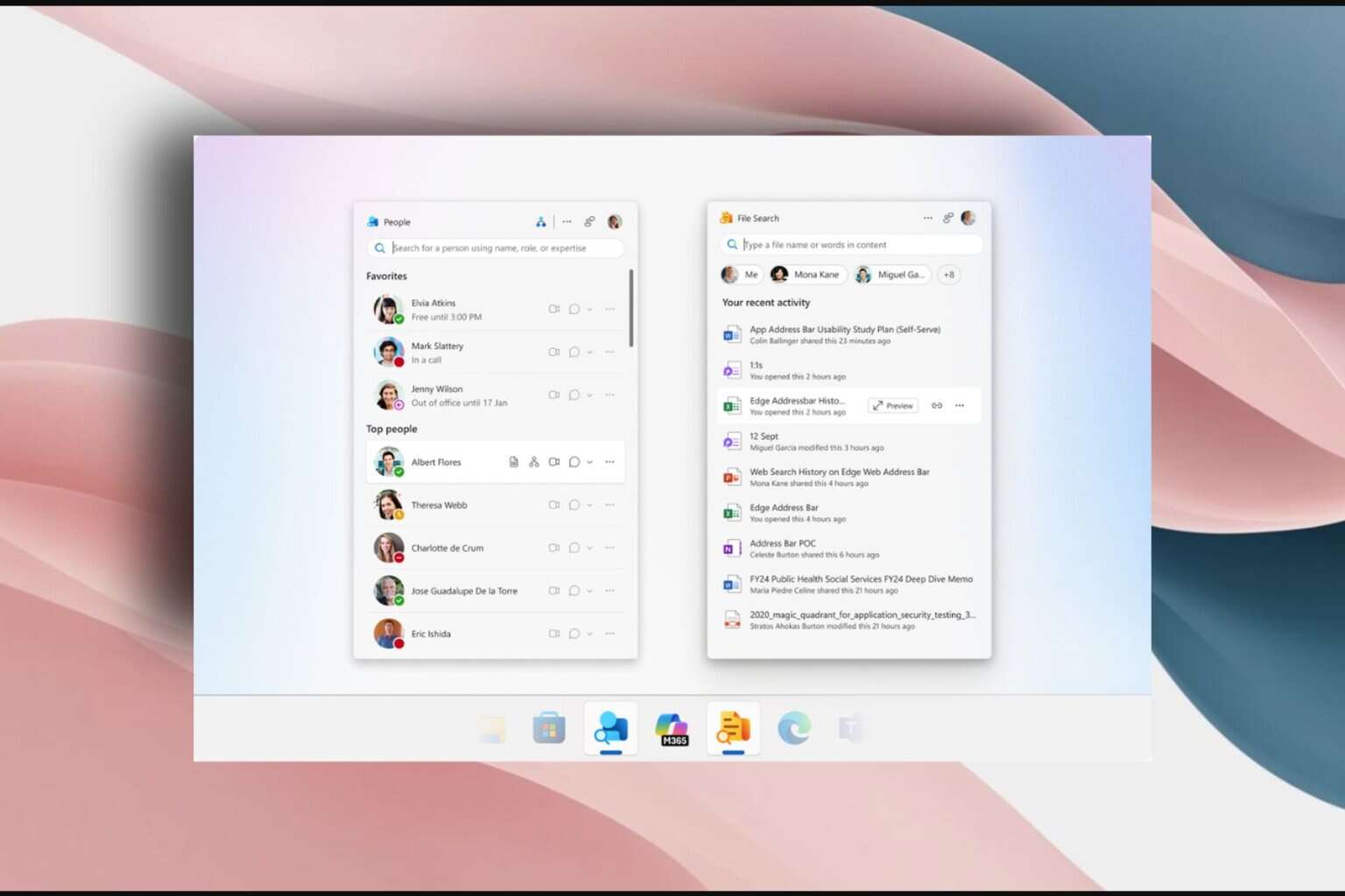 Microsoft people file search