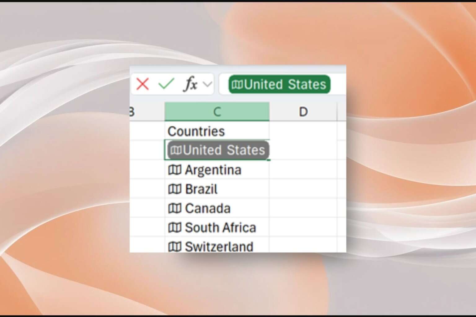 microsoft excel value tokens