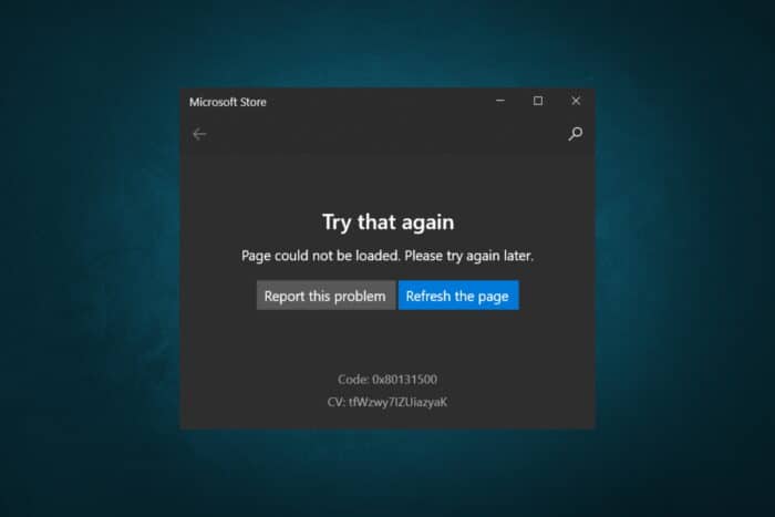 Microsoft published a troubleshooting guide for Microsoft Store Try that again 0x80131500 error