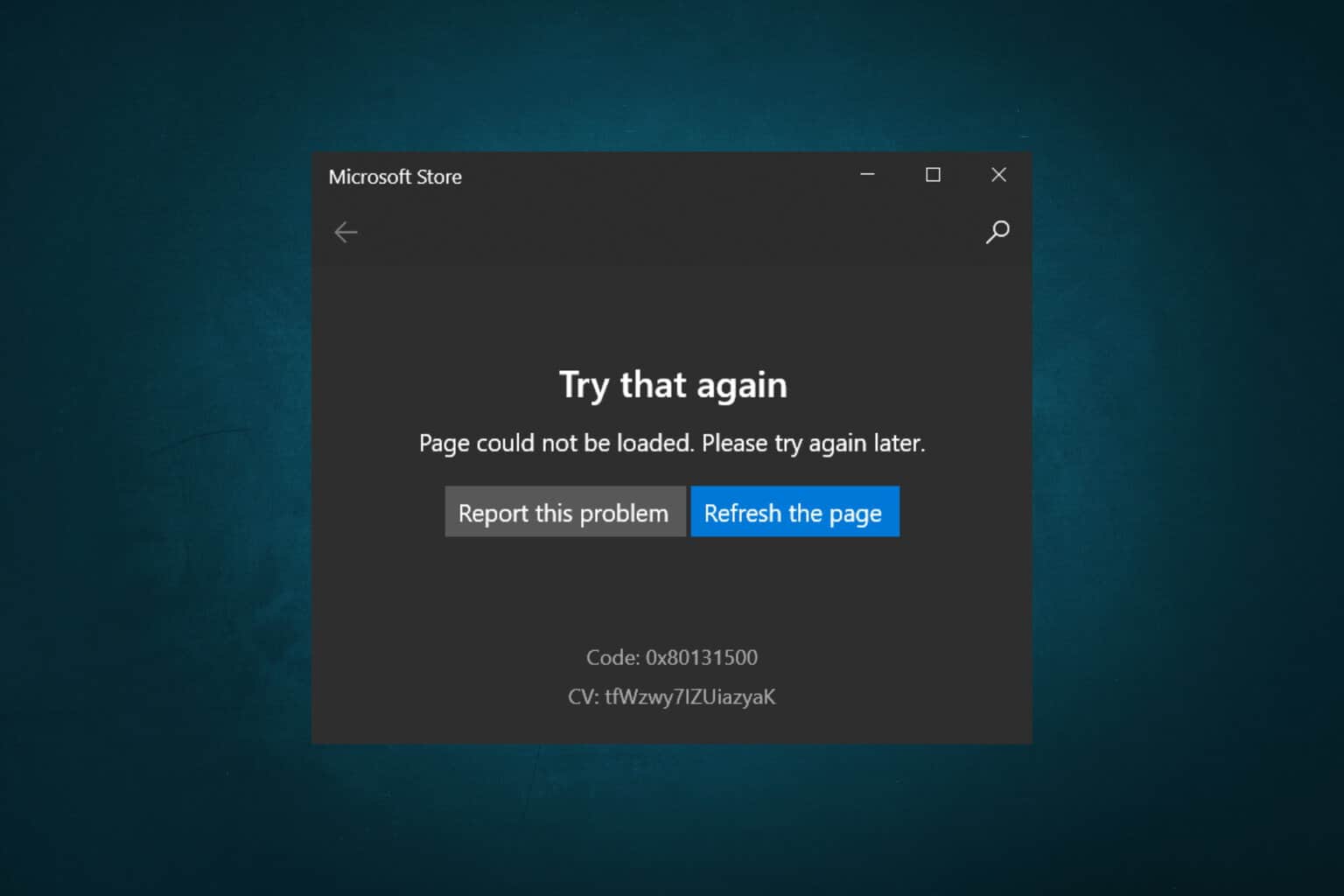 Microsoft published a troubleshooting guide for Microsoft Store Try that again 0x80131500 error