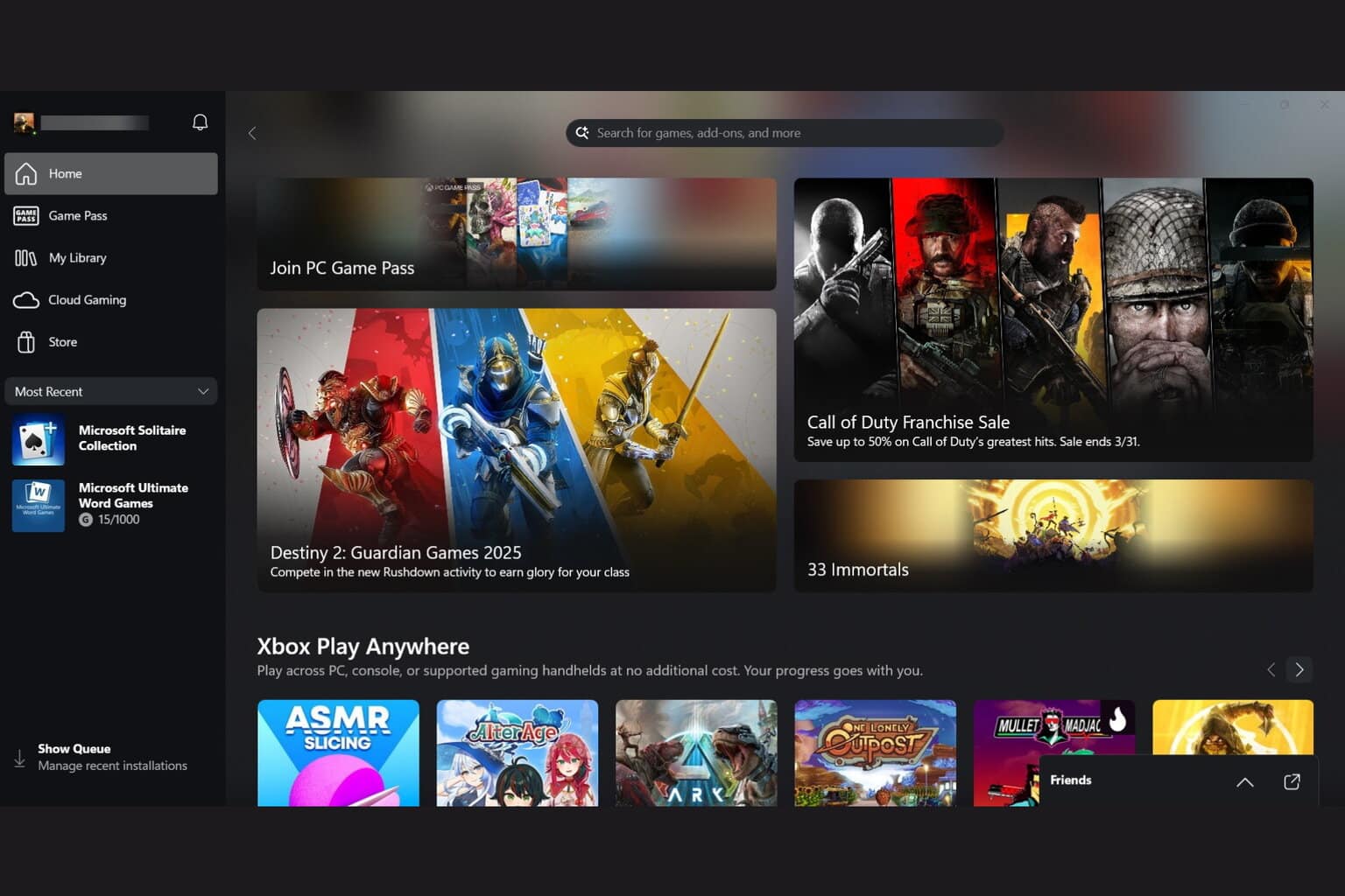 The Xbox app may become the main PC gaming hub