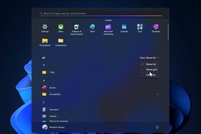 Windows 11 Start Menu