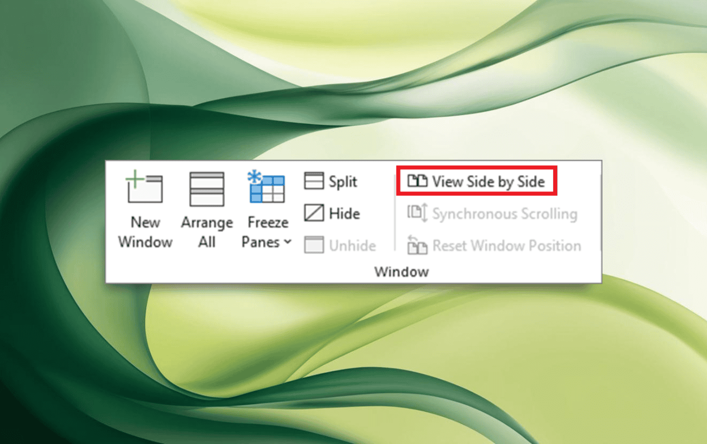 View Worksheets Side by Side Microsoft Excel Mac