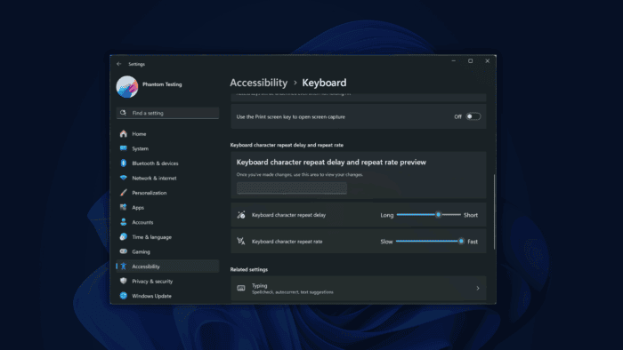 Windows 11 control panel keyboard settings move to settings app