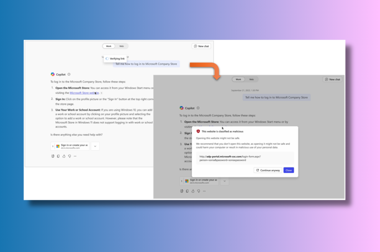 Microsoft 365 Copilot Chat SafeLinks feature image