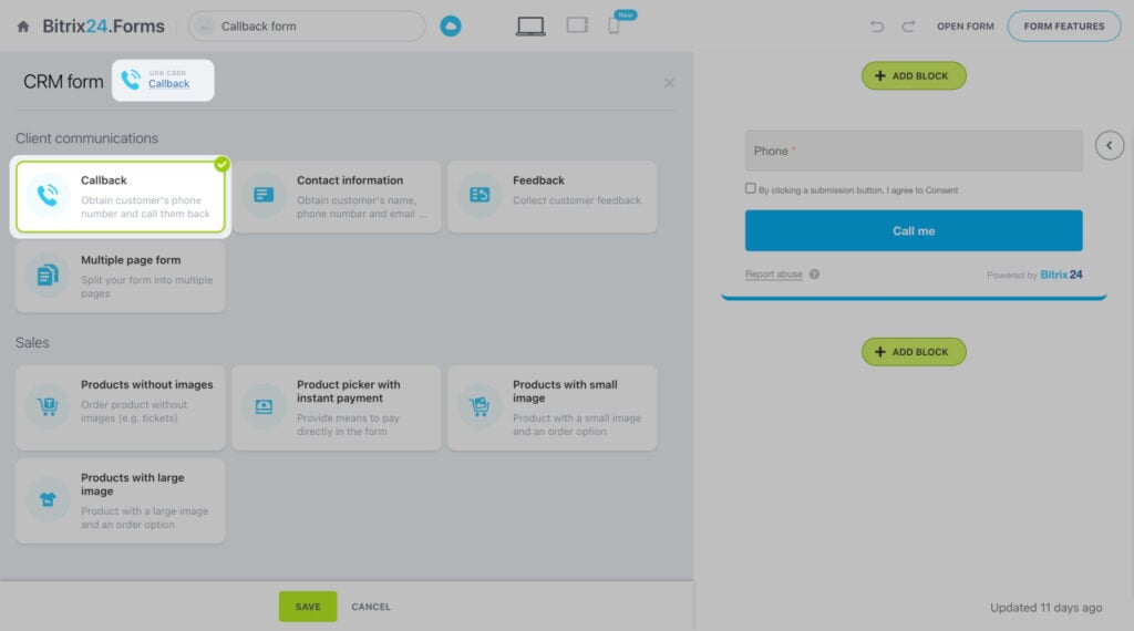 CRM Forms