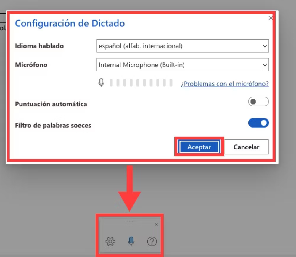 activar-microfono-word