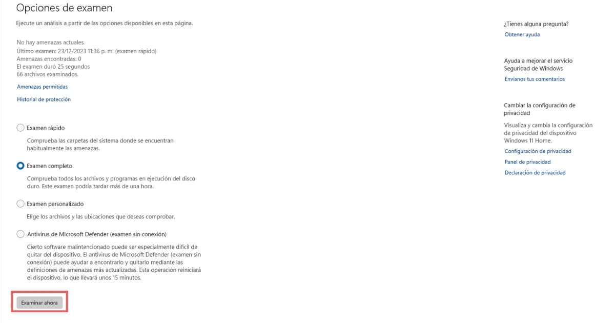 correr antivirus