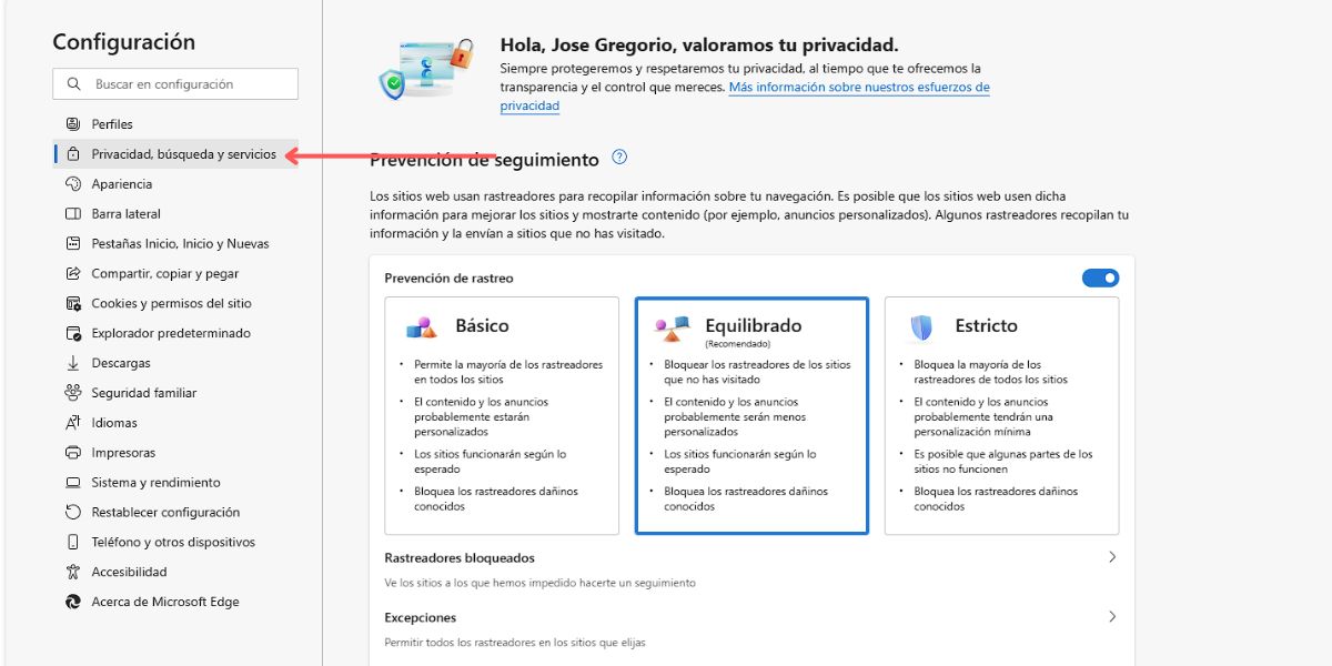 privacidad busqueda y servicios