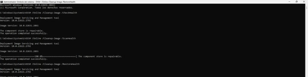 repara imagen de windows si la tecla windows no funciona