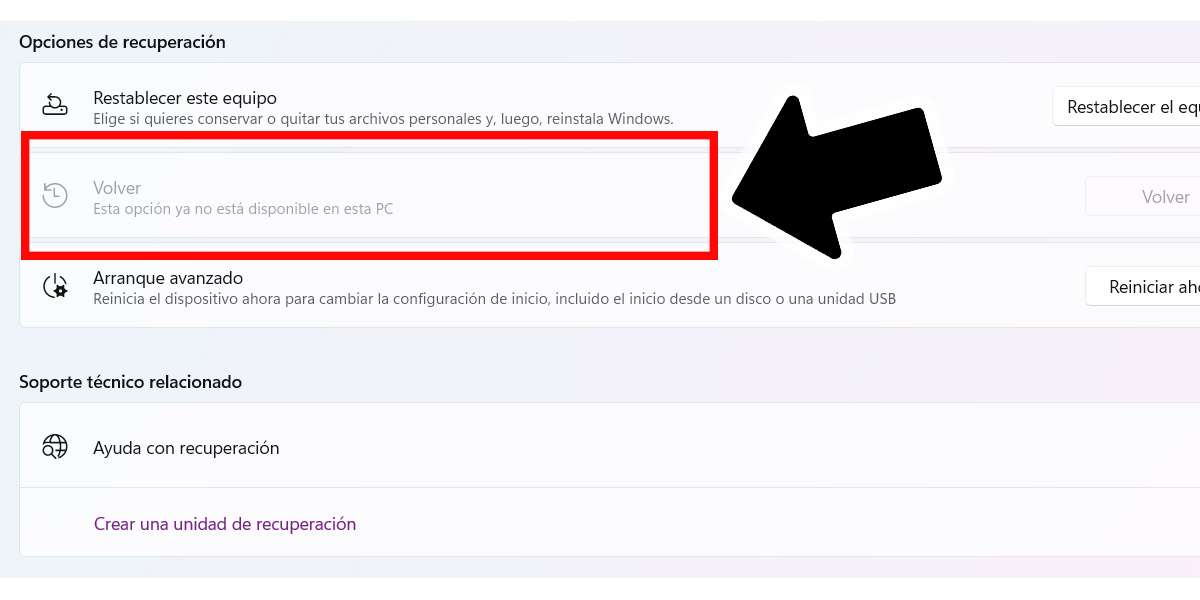volver a windows 10