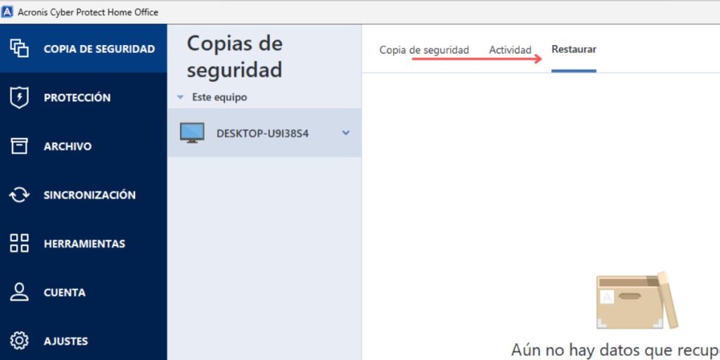 como usar copia de seguridad