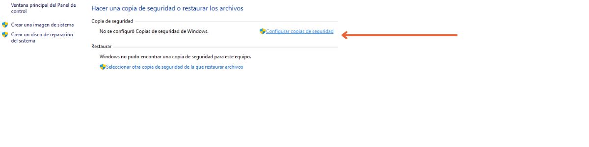 configurar copia de seguridad windows