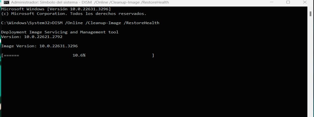 reparacion de error